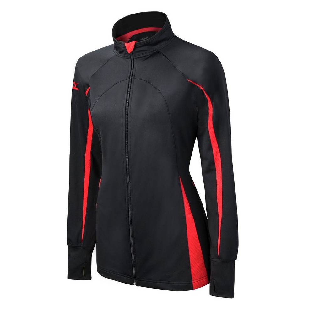 Chaqueta Mizuno Elite 9 Focus Full-Zip Mujer Negras/Rojas Outlet ZTXL-08472